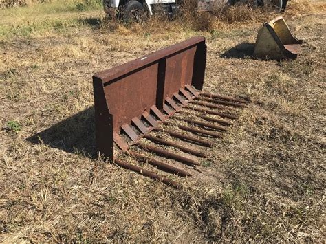 used skid steer manure forks|60 inch bobcat manure fork.